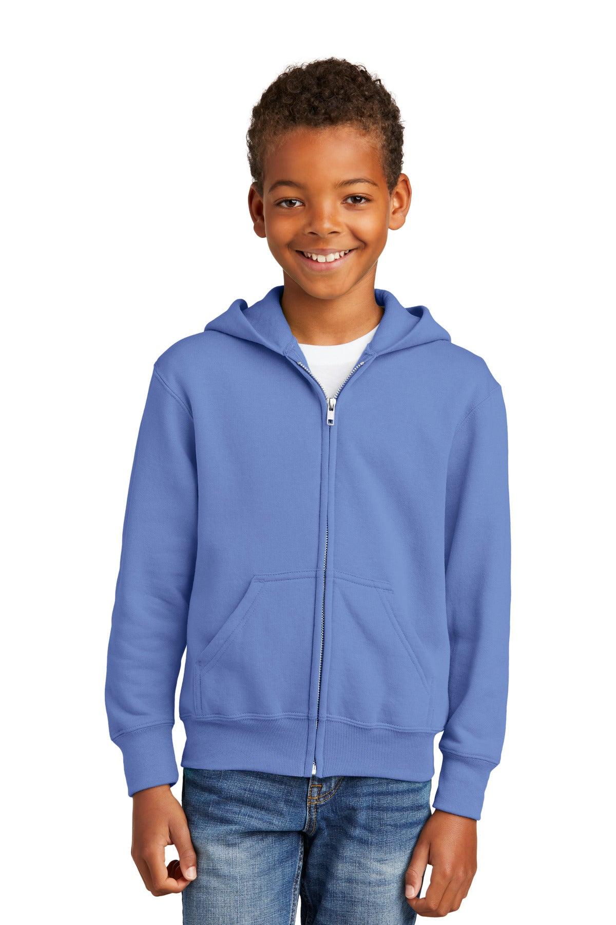 Port & Company - Youth Core Fleece Full-Zip Hooded Sweatshirt. PC90YZH - Dresses Max