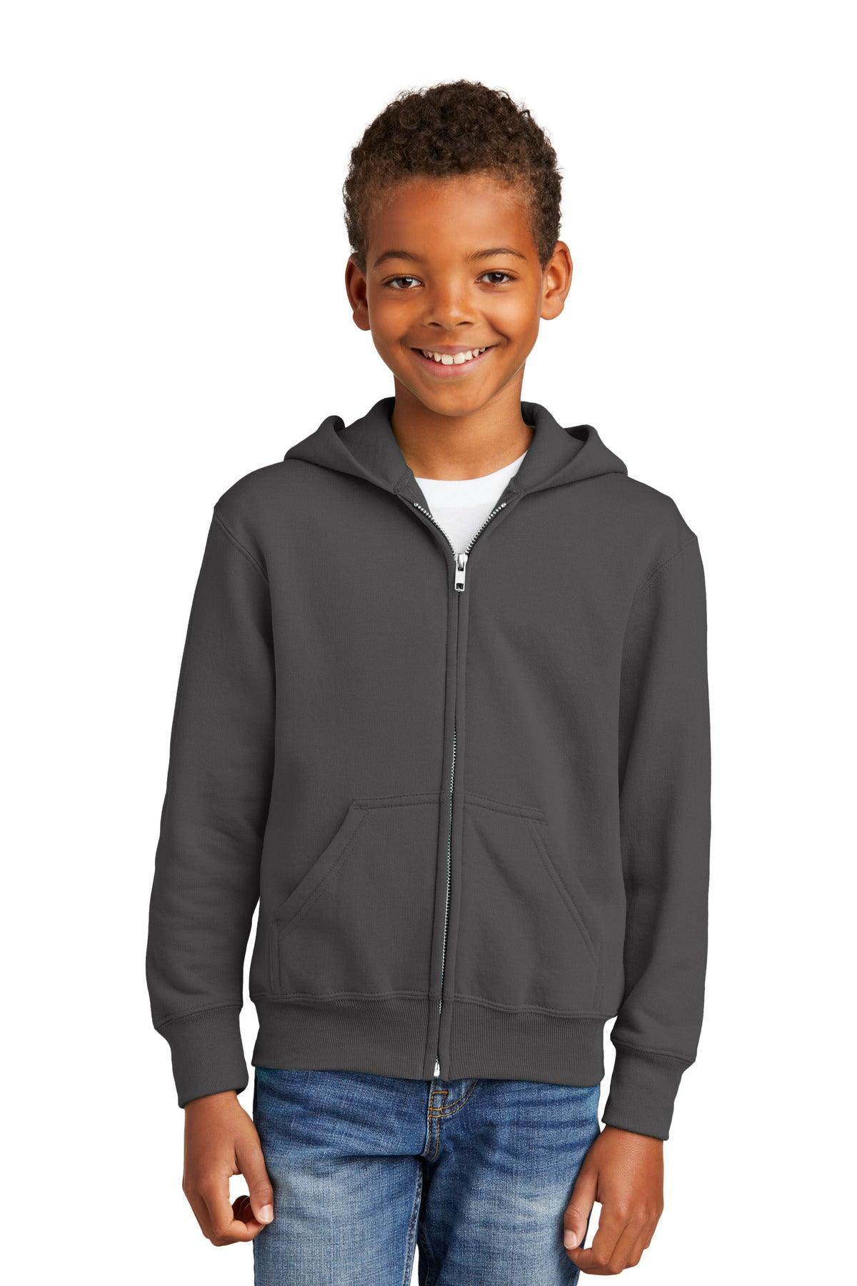 Port & Company - Youth Core Fleece Full-Zip Hooded Sweatshirt. PC90YZH - Dresses Max