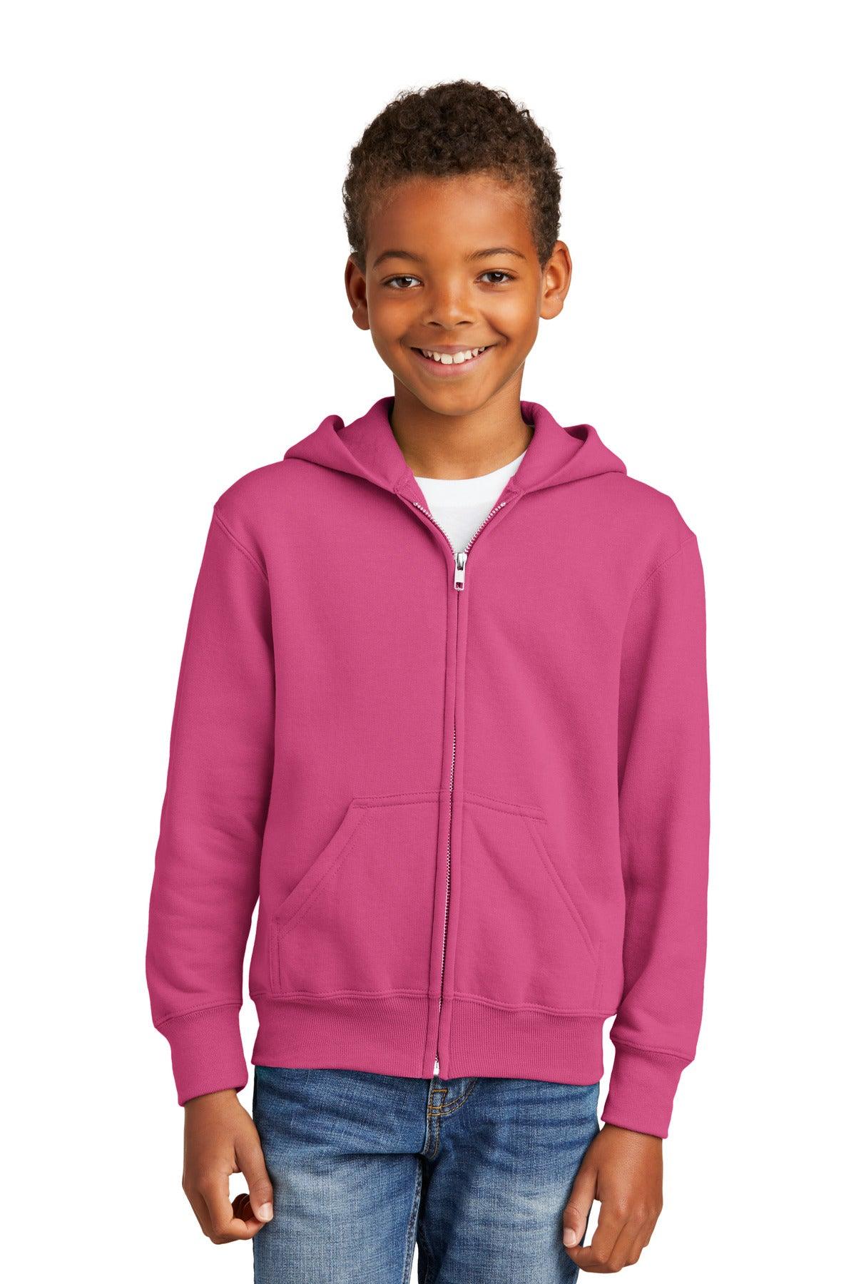 Port & Company - Youth Core Fleece Full-Zip Hooded Sweatshirt. PC90YZH - Dresses Max