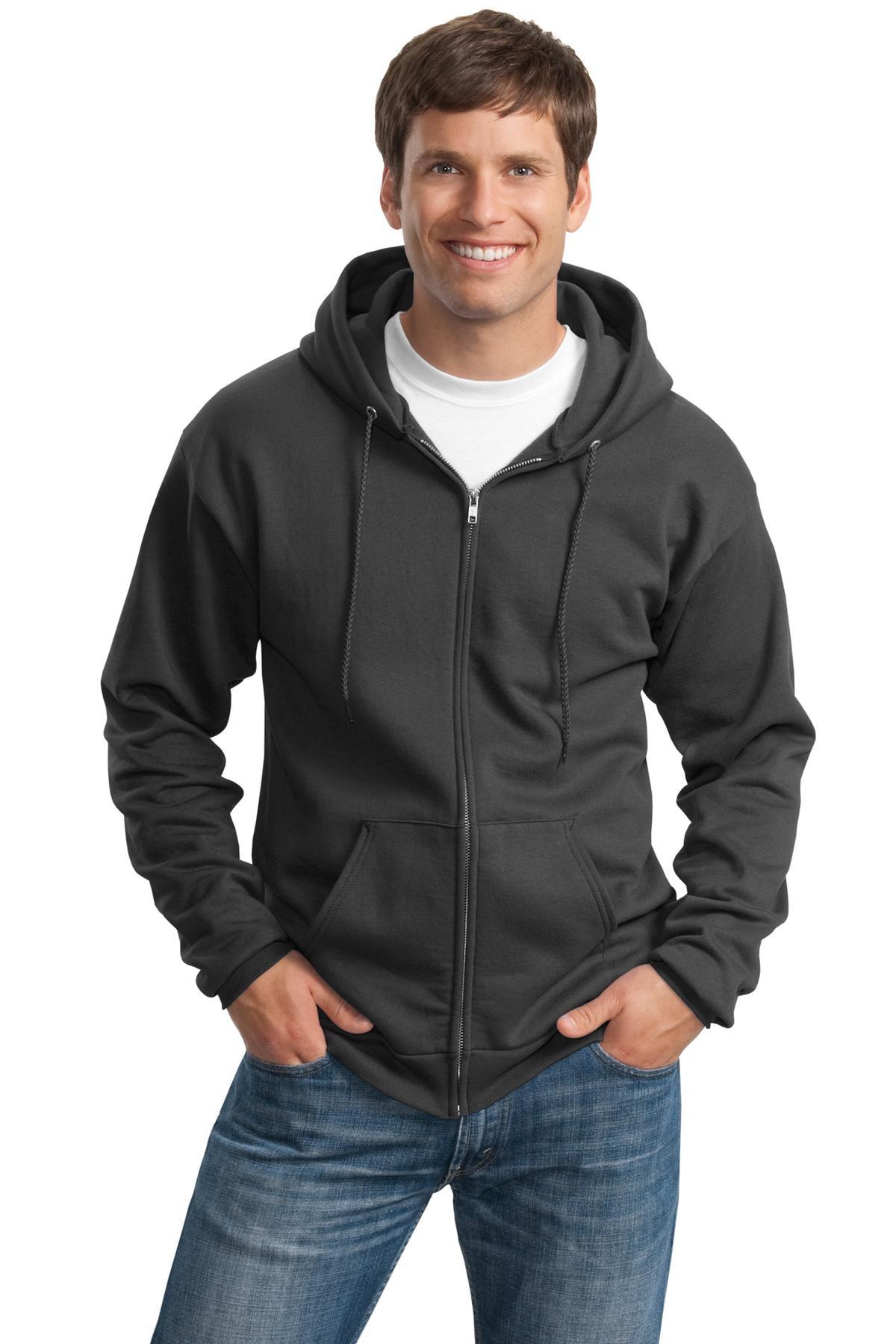 Port & Company Tall Essential Fleece Full-Zip Hooded Sweatshirt. PC90ZHT - Dresses Max