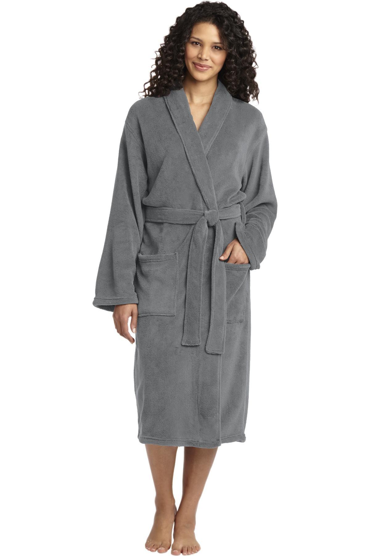 Port Authority Plush Microfleece Shawl Collar Robe. R102 - Dresses Max