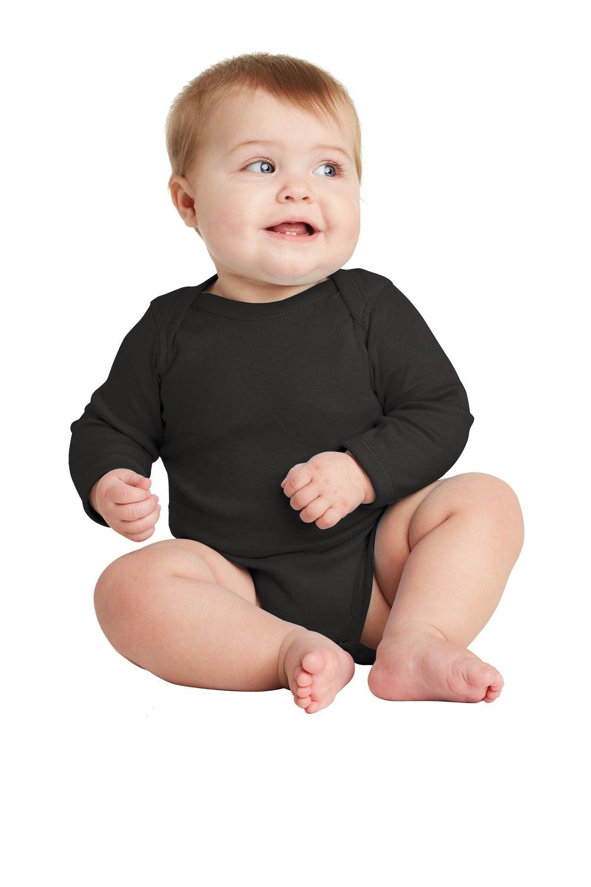 Rabbit Skins Infant Long Sleeve Baby Rib Bodysuit. RS4411 - Dresses Max