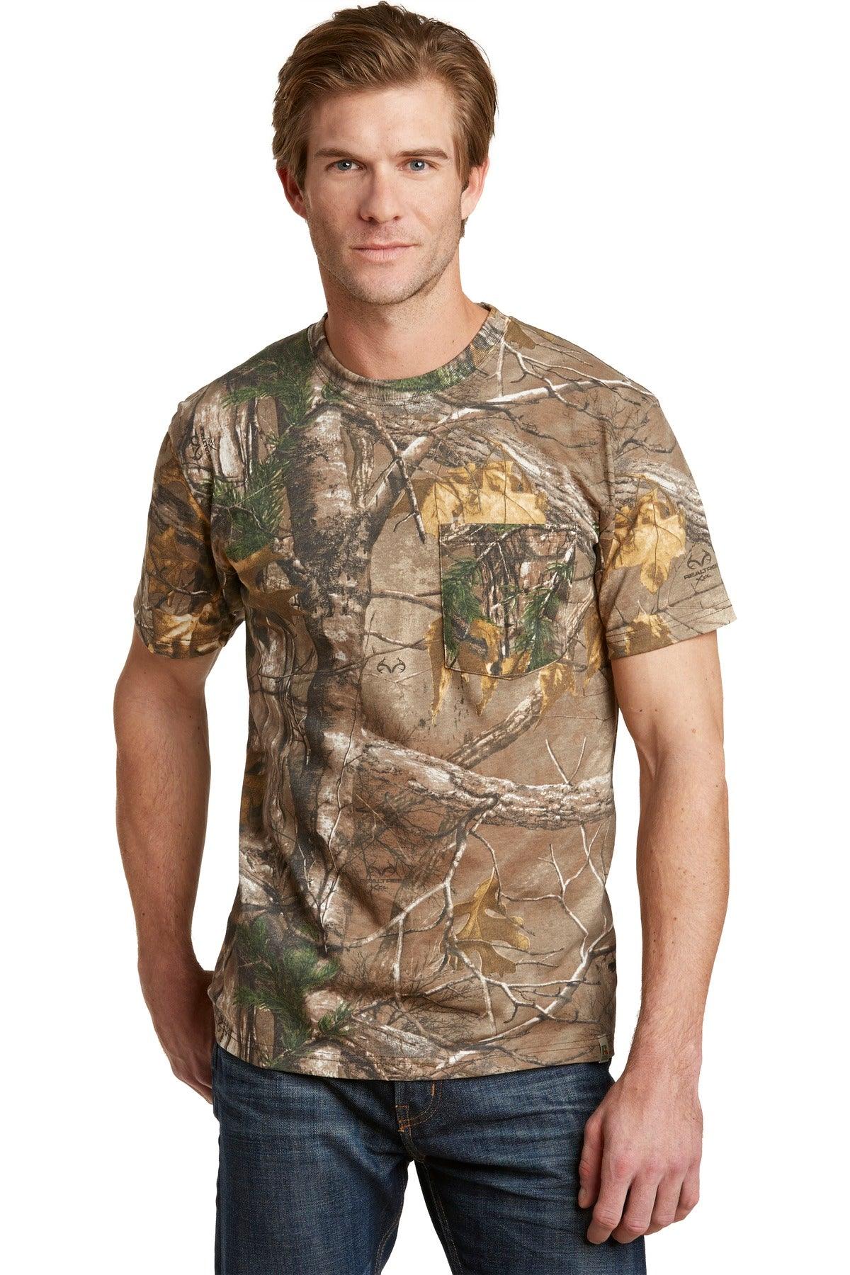 Russell Outdoors - Realtree Explorer 100% Cotton T-Shirt with Pocket. S021R - Dresses Max