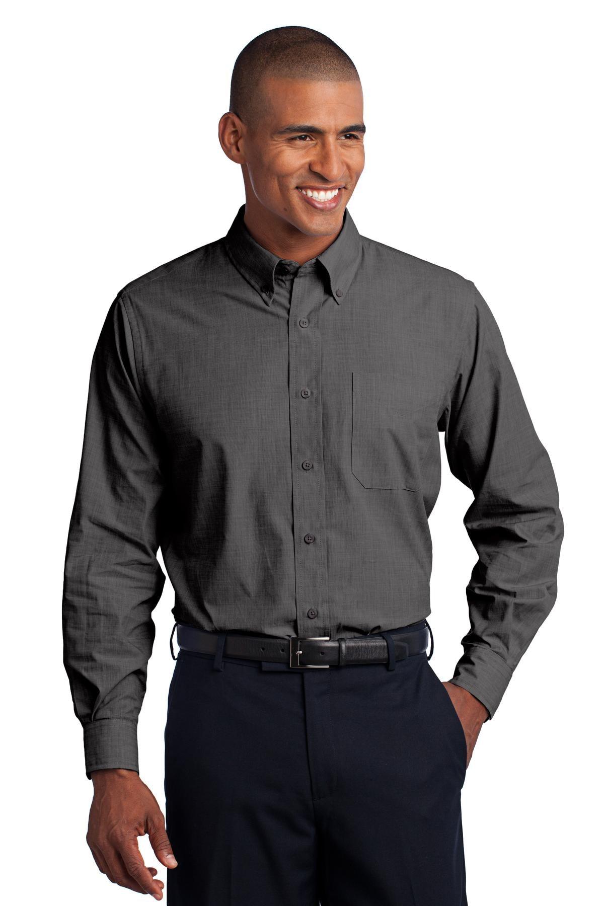 Port Authority Tall Crosshatch Easy Care Shirt. TLS640 - Dresses Max