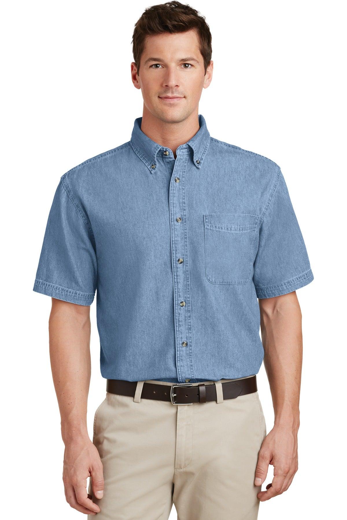 Port & Company - Short Sleeve Value Denim Shirt. SP11 - Dresses Max