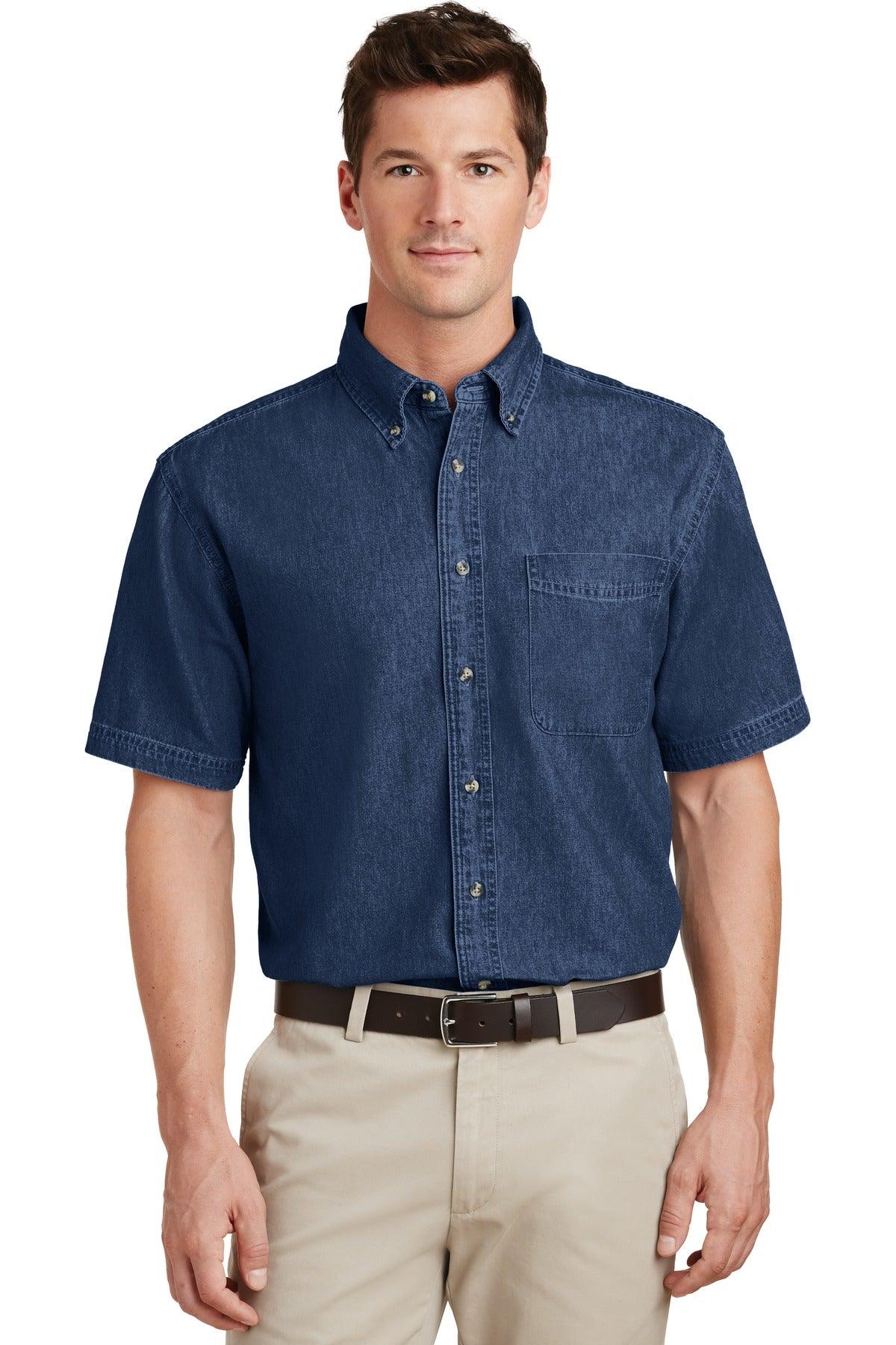 Port & Company - Short Sleeve Value Denim Shirt. SP11 - Dresses Max