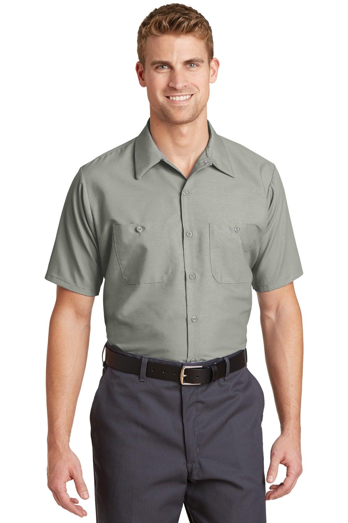 Red Kap Long Size, Short Sleeve Industrial Work Shirt. SP24LONG - Dresses Max