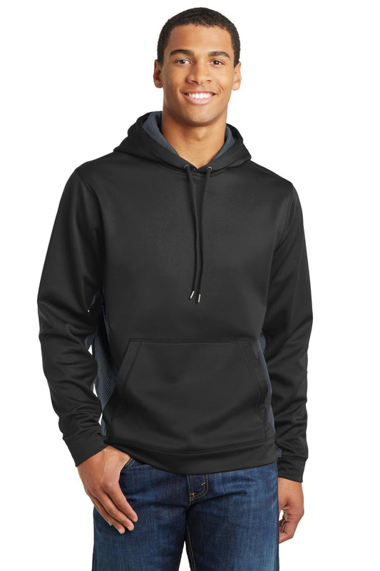 Sport-Tek Sport-Wick CamoHex Fleece Colorblock Hooded Pullover. ST239 - Dresses Max