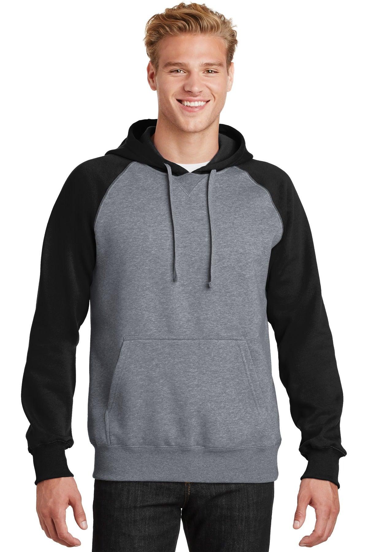 Sport-Tek Raglan Colorblock Pullover Hooded Sweatshirt. ST267 - Dresses Max