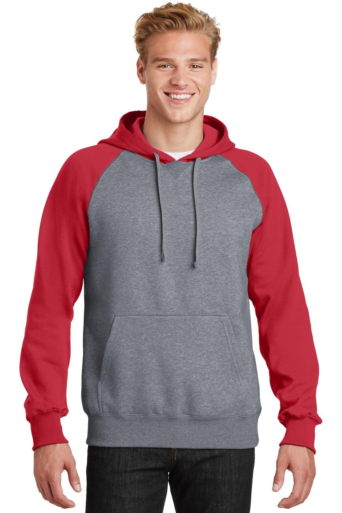 Sport-Tek Raglan Colorblock Pullover Hooded Sweatshirt. ST267 - Dresses Max