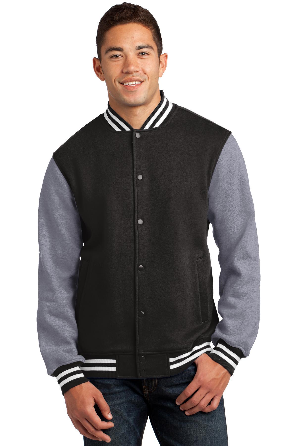 Sport-Tek Fleece Letterman Jacket. ST270 - Dresses Max