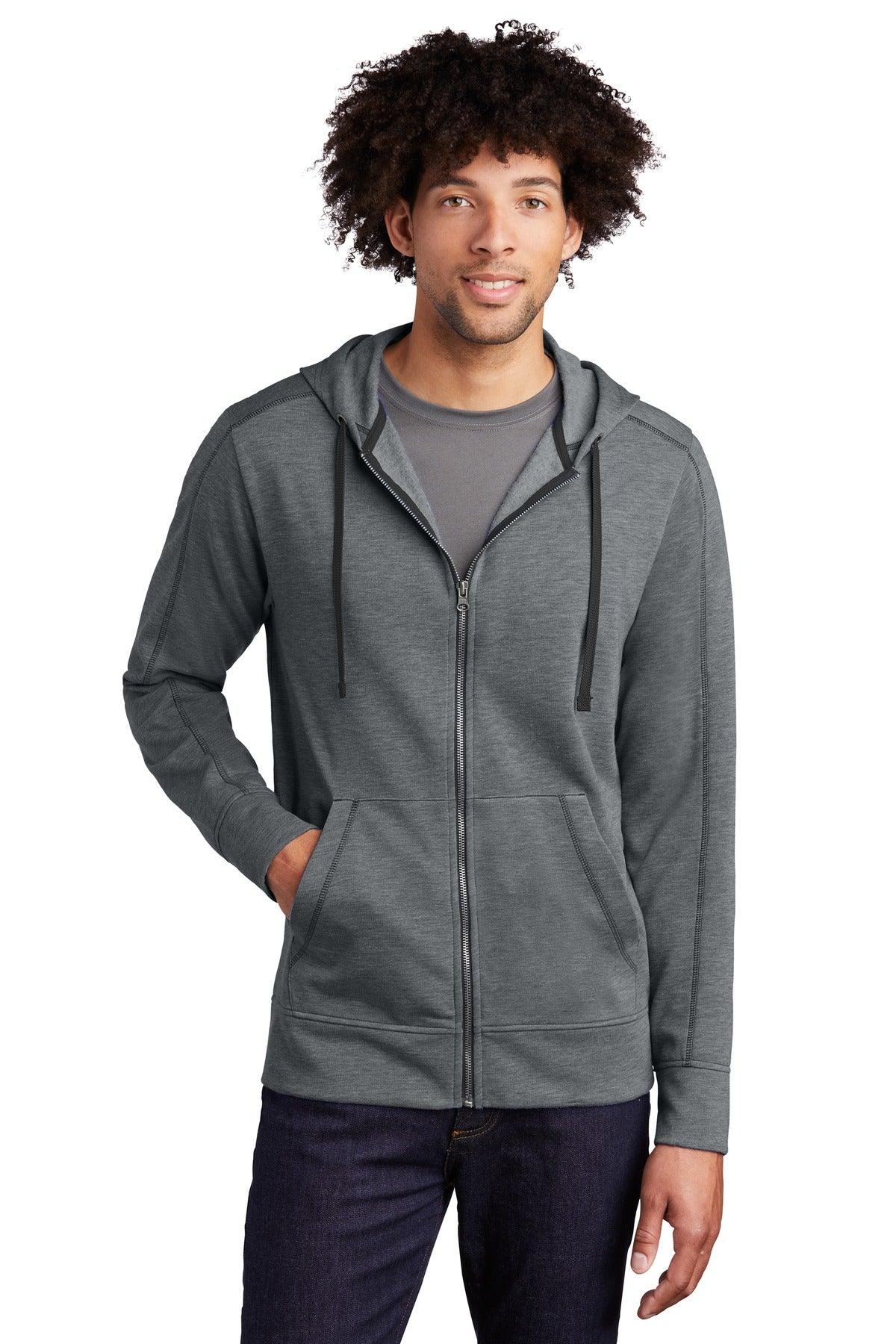Sport-Tek PosiCharge Tri-Blend Wicking Fleece Full-Zip Hooded Jacket ST293 - Dresses Max