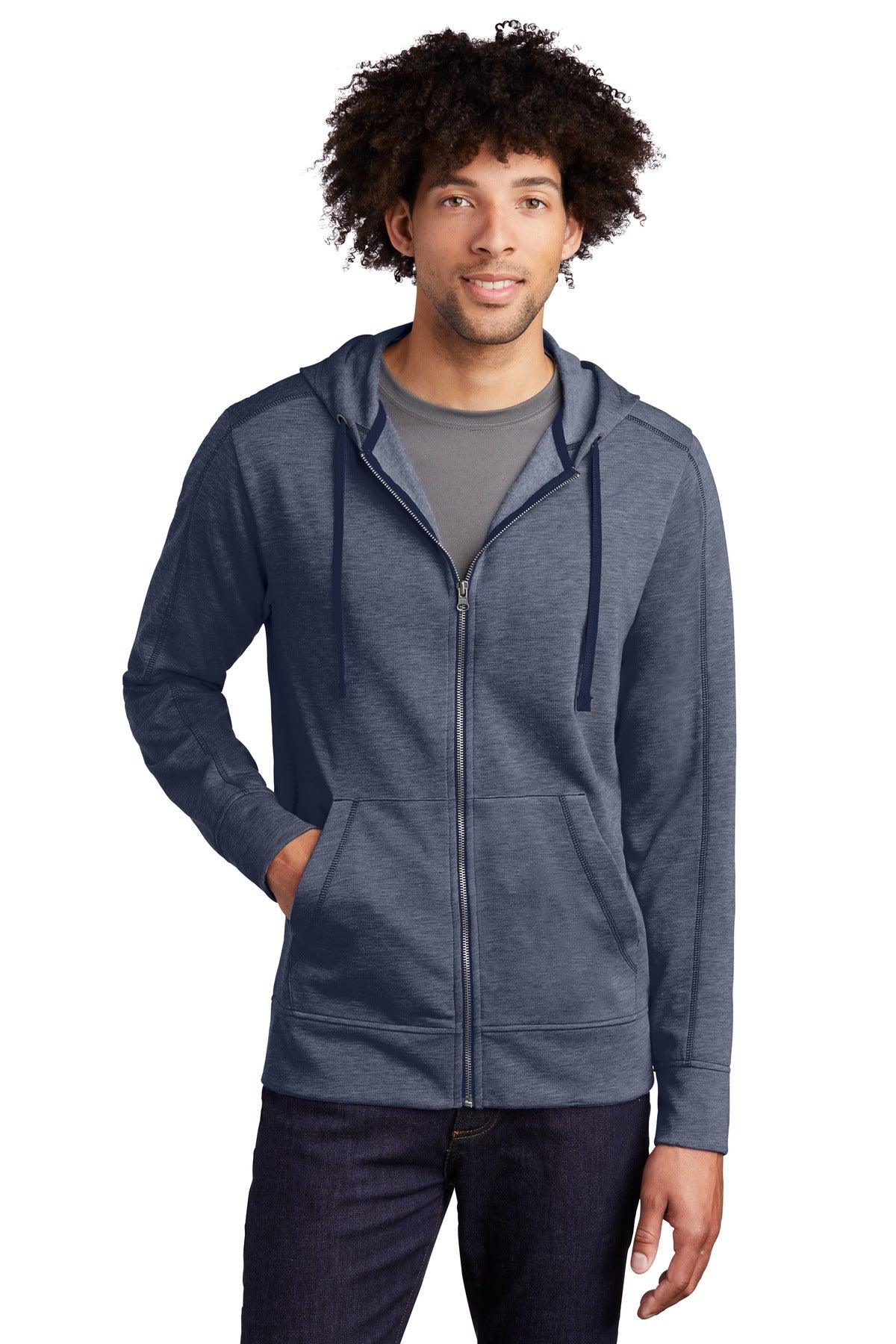 Sport-Tek PosiCharge Tri-Blend Wicking Fleece Full-Zip Hooded Jacket ST293 - Dresses Max