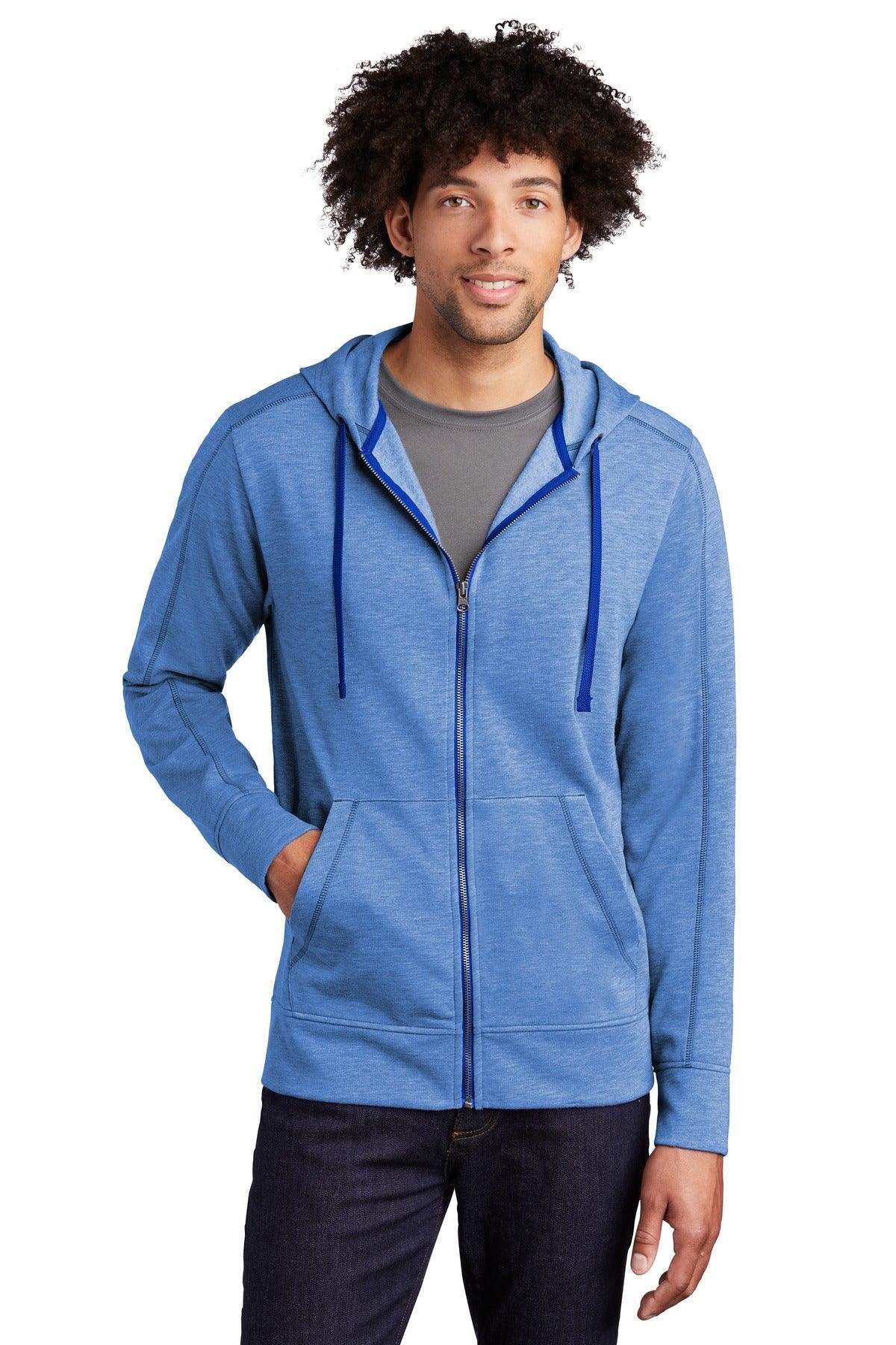 Sport-Tek PosiCharge Tri-Blend Wicking Fleece Full-Zip Hooded Jacket ST293 - Dresses Max