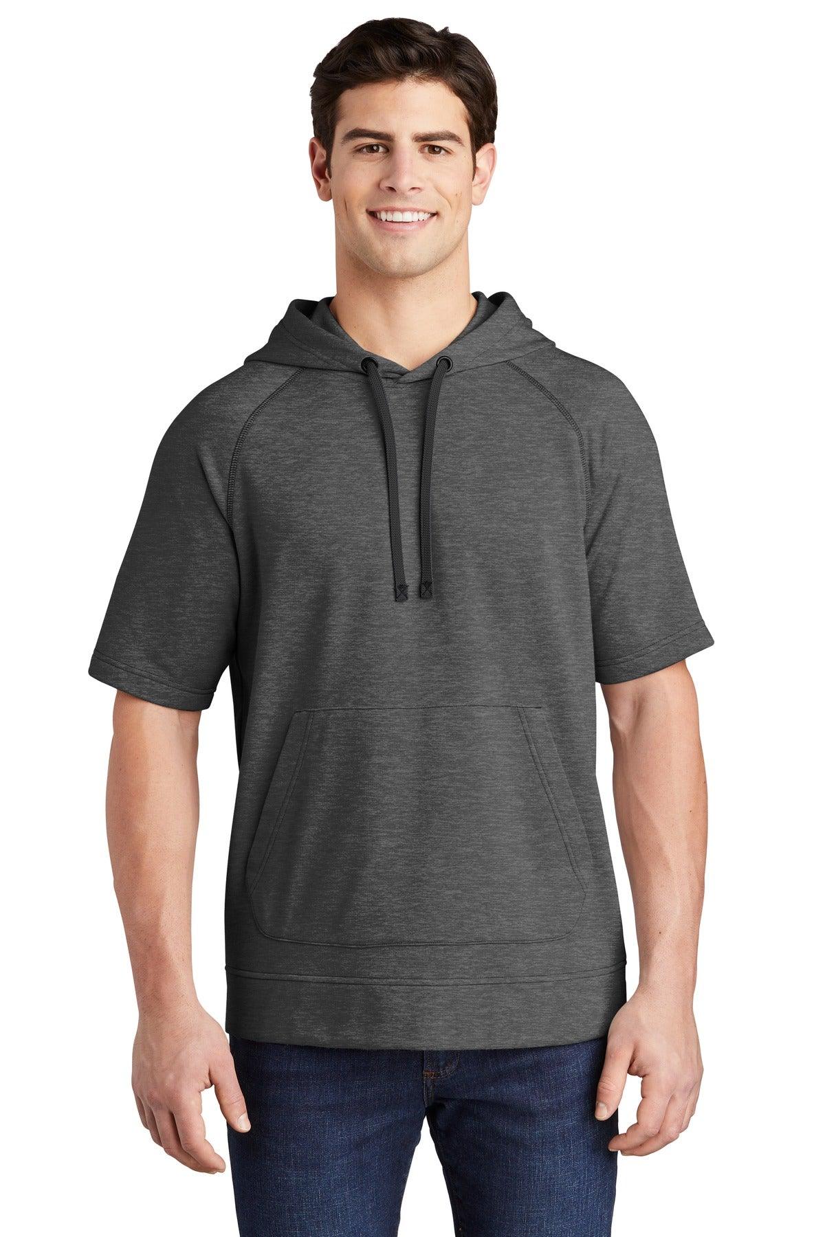 Sport-Tek PosiCharge Tri-Blend Wicking Fleece Short Sleeve Hooded Pullover ST297 - Dresses Max