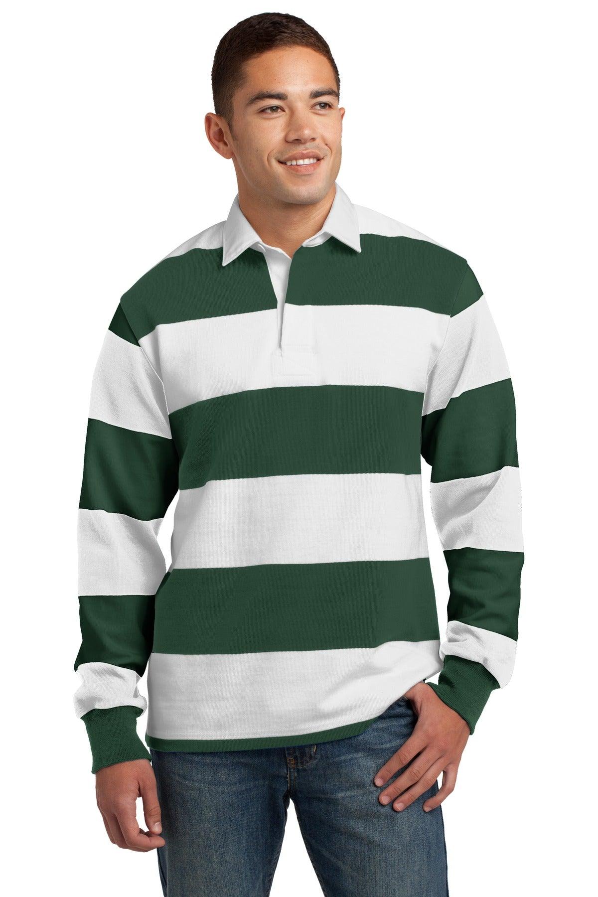 Sport-Tek Classic Long Sleeve Rugby Polo. ST301 - Dresses Max