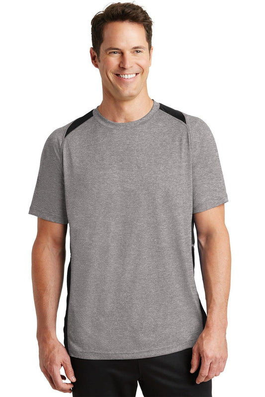 Sport-Tek Heather Colorblock Contender Tee. ST361 - Dresses Max