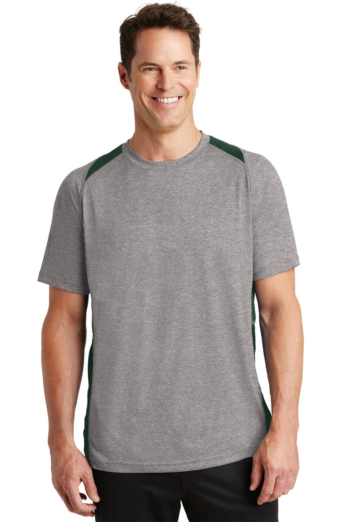 Sport-Tek Heather Colorblock Contender Tee. ST361 - Dresses Max