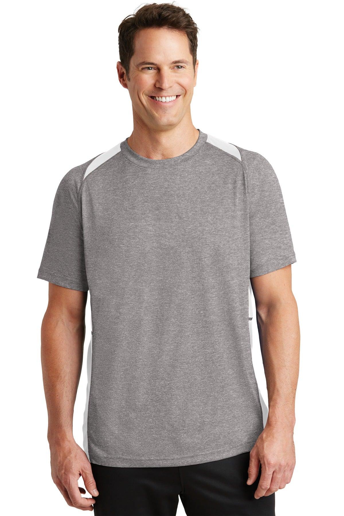 Sport-Tek Heather Colorblock Contender Tee. ST361 - Dresses Max