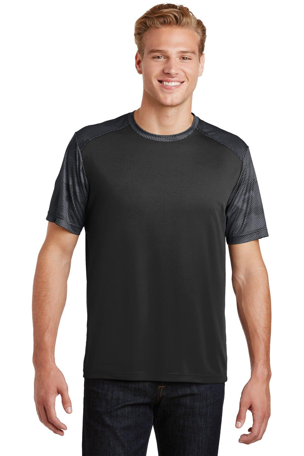 Sport-Tek CamoHex Colorblock Tee. ST371 - Dresses Max