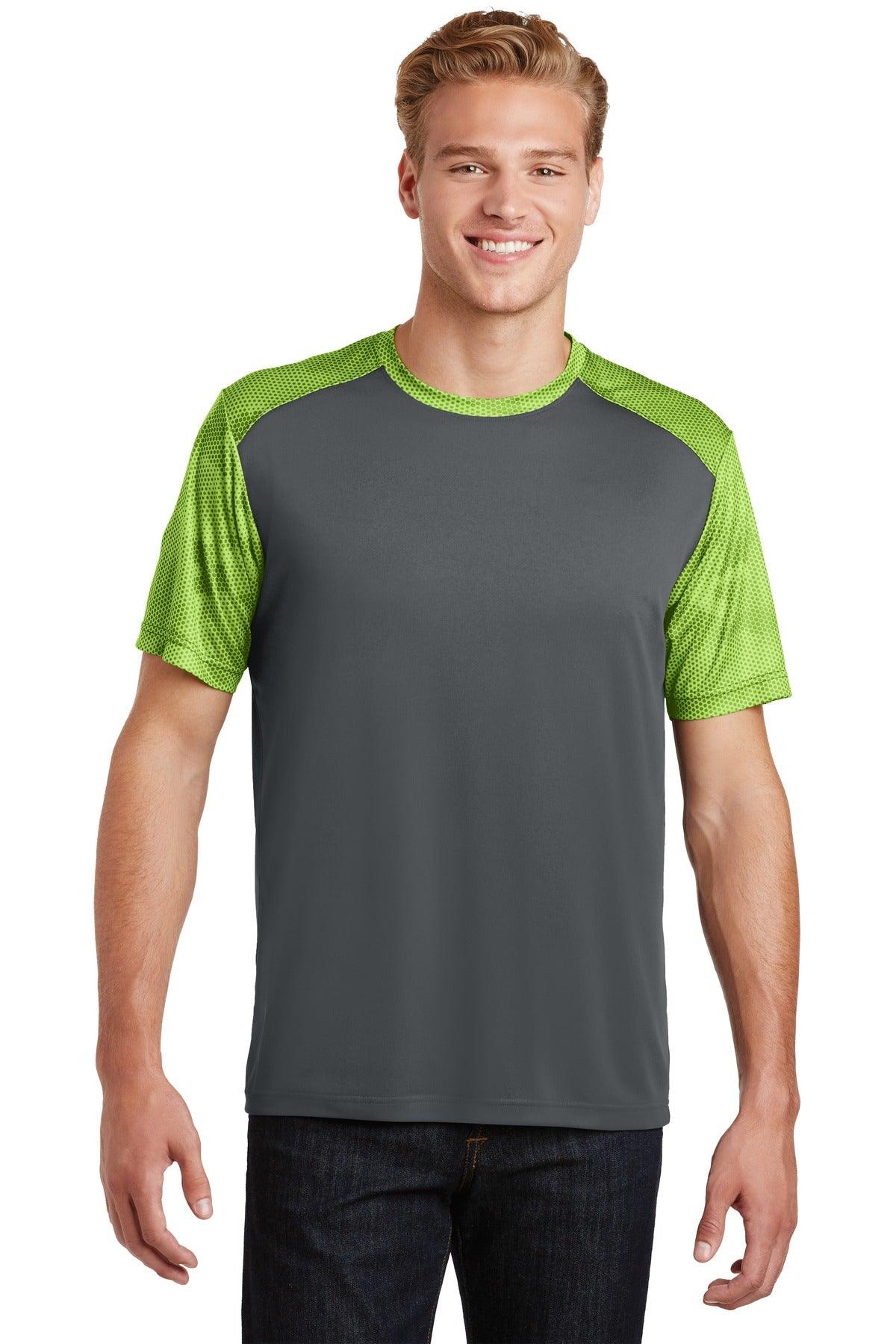 Sport-Tek CamoHex Colorblock Tee. ST371 - Dresses Max