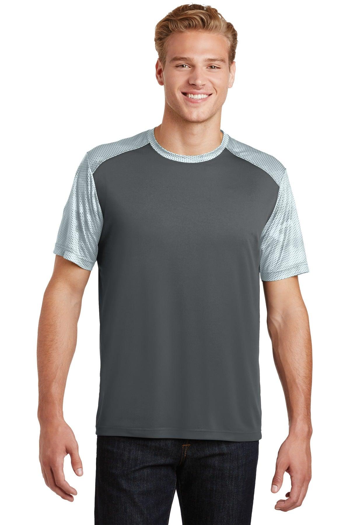 Sport-Tek CamoHex Colorblock Tee. ST371 - Dresses Max
