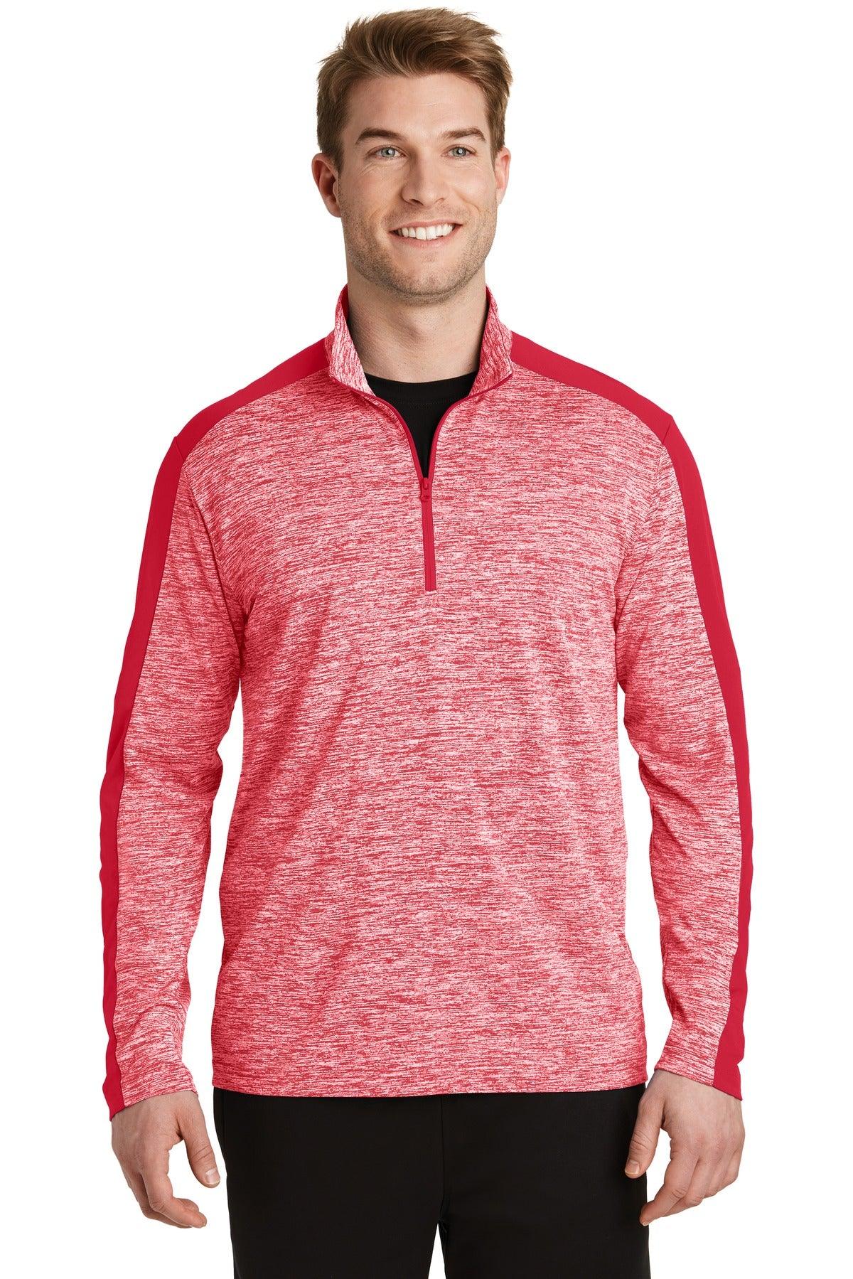 Sport-Tek PosiCharge Electric Heather Colorblock 1/4-Zip Pullover. ST397 - Dresses Max