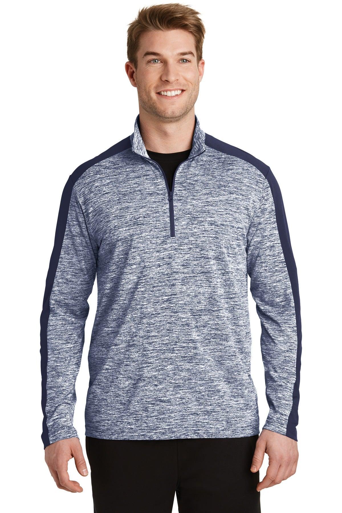 Sport-Tek PosiCharge Electric Heather Colorblock 1/4-Zip Pullover. ST397 - Dresses Max
