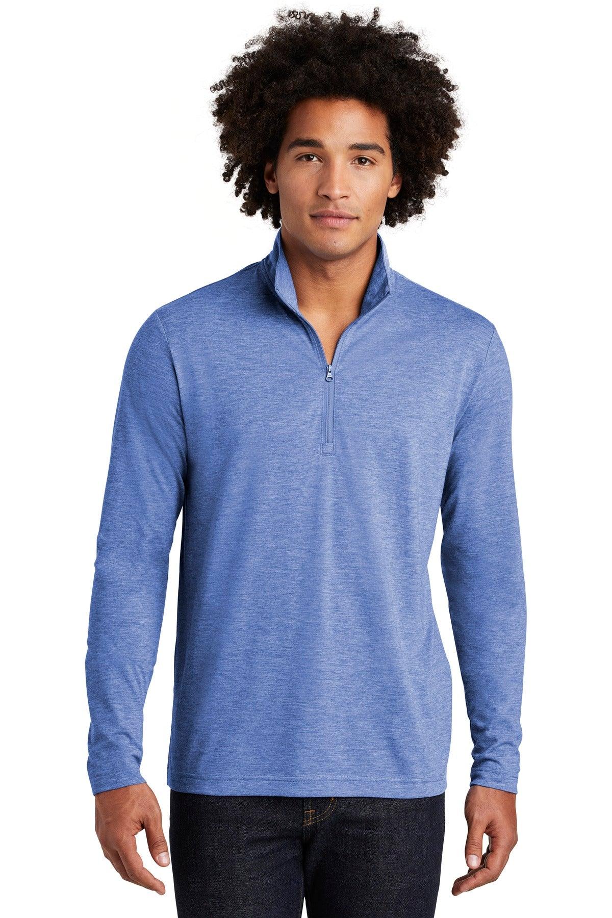 Sport-Tek PosiCharge Tri-Blend Wicking 1/4-Zip Pullover. ST407 - Dresses Max