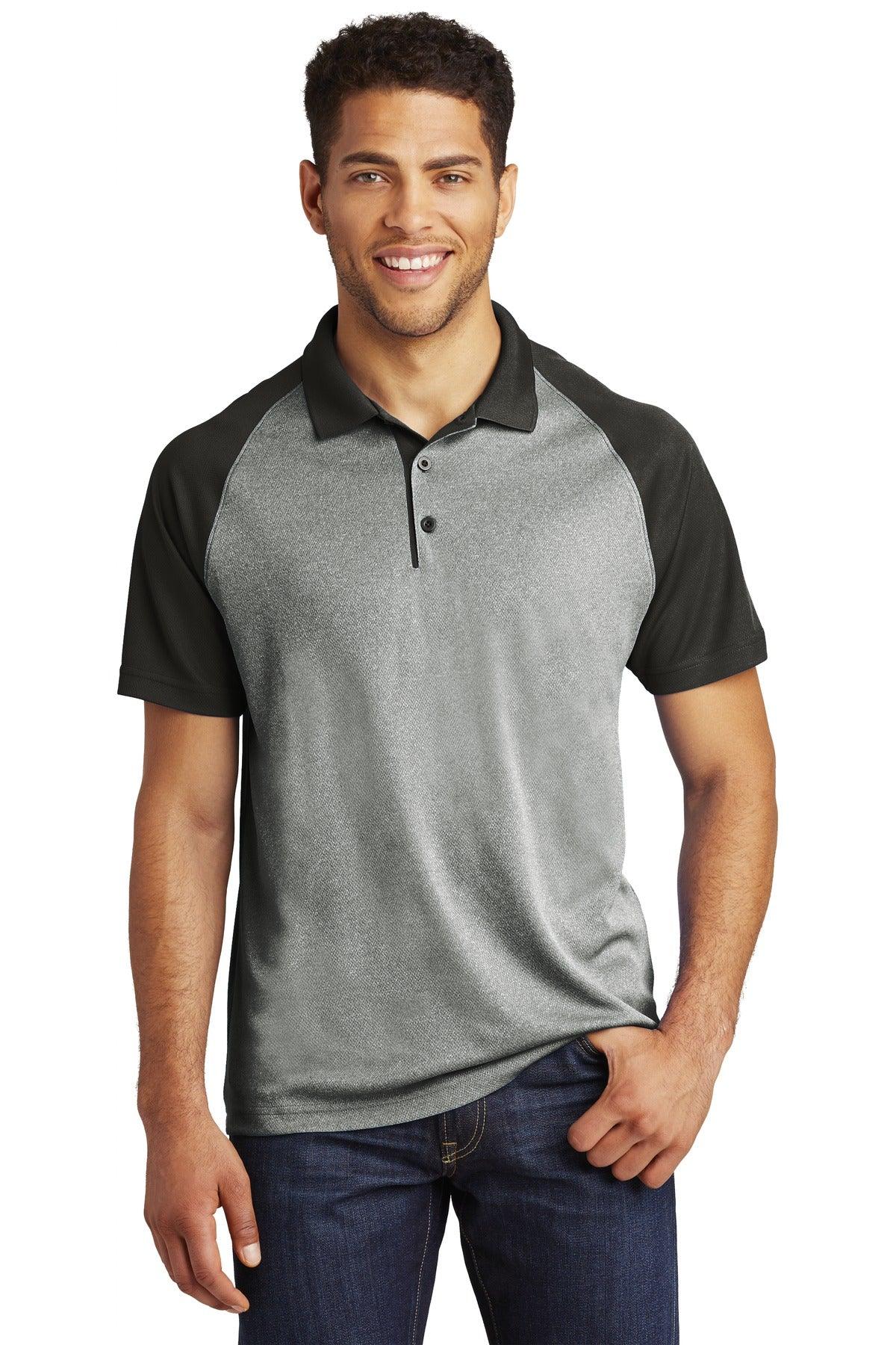 Sport-Tek PosiCharge RacerMesh Raglan Heather Block Polo. ST641 - Dresses Max