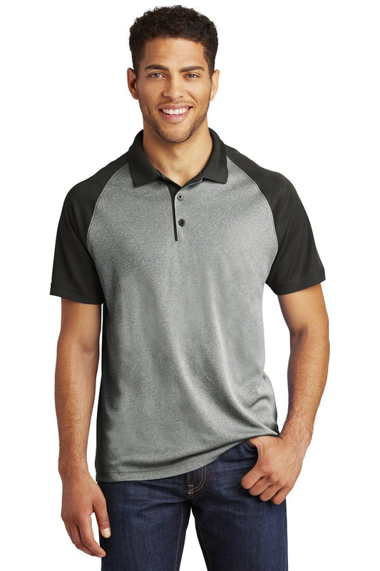 Sport-Tek PosiCharge RacerMesh Raglan Heather Block Polo. ST641 - Dresses Max