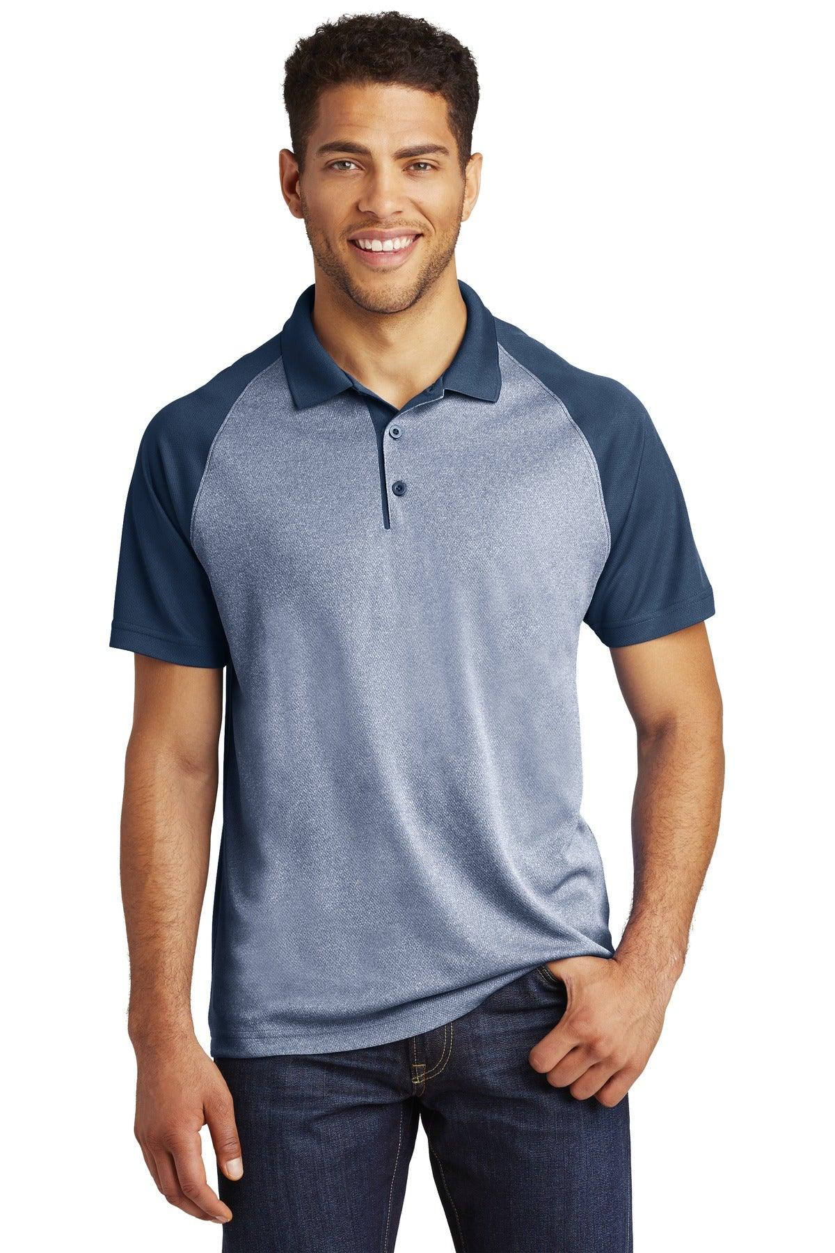 Sport-Tek PosiCharge RacerMesh Raglan Heather Block Polo. ST641 - Dresses Max