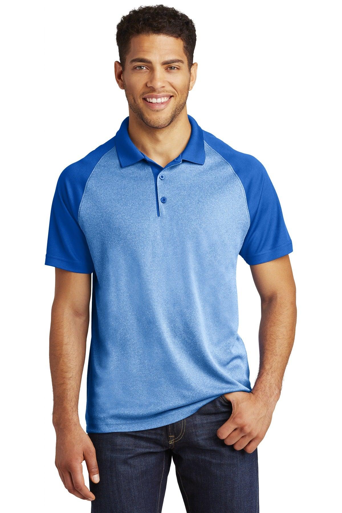 Sport-Tek PosiCharge RacerMesh Raglan Heather Block Polo. ST641 - Dresses Max
