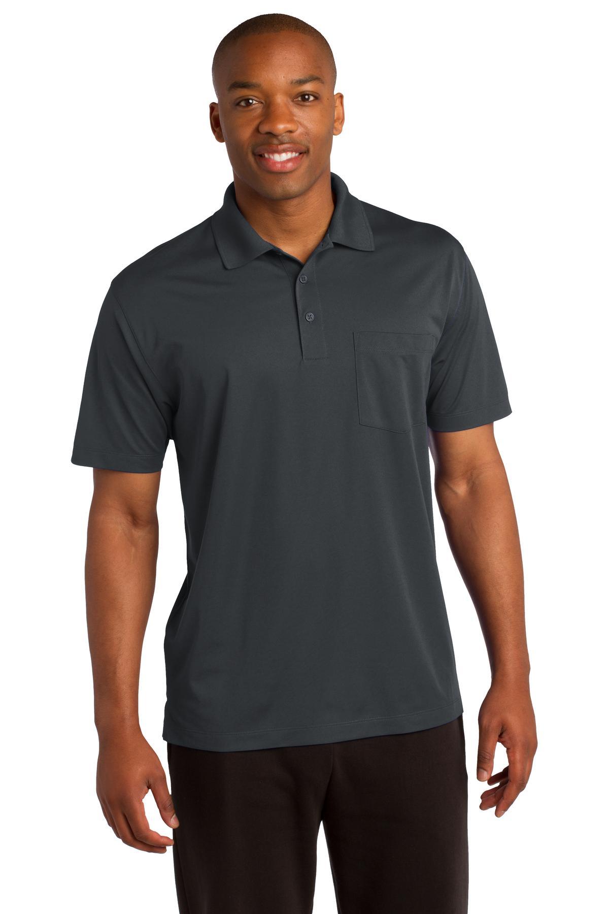 Sport-Tek Micropique Sport-Wick Pocket Polo. ST651 - Dresses Max