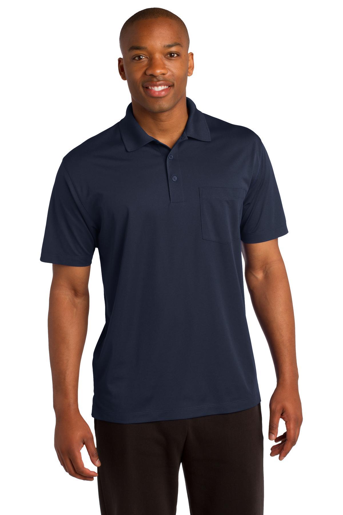 Sport-Tek Micropique Sport-Wick Pocket Polo. ST651 - Dresses Max