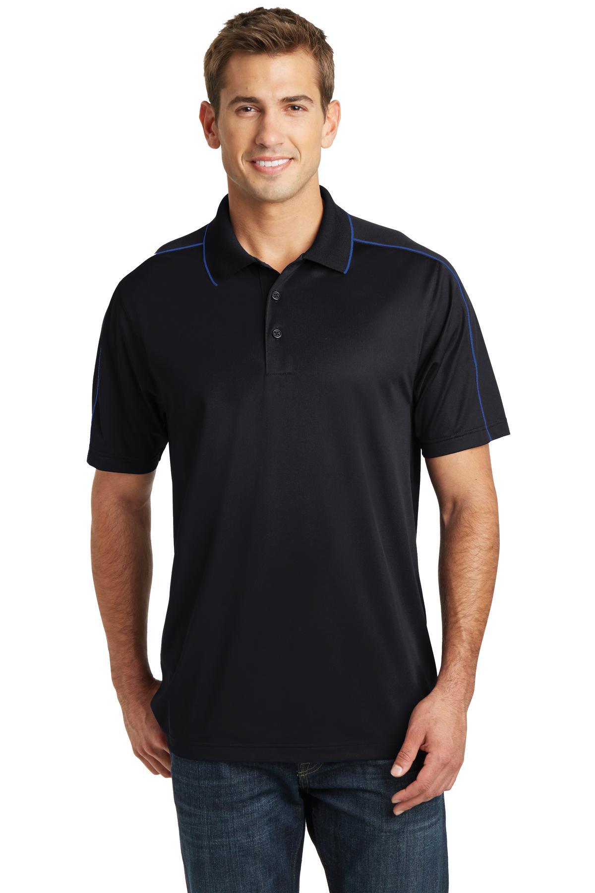 Sport-Tek Micropique Sport-Wick Piped Polo. ST653 - Dresses Max