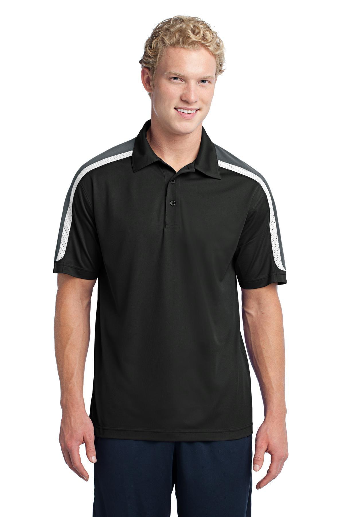 Sport-Tek Tricolor Shoulder Micropique Sport-Wick Polo. ST658 - Dresses Max