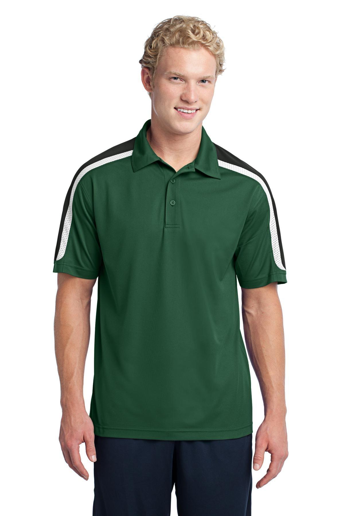 Sport-Tek Tricolor Shoulder Micropique Sport-Wick Polo. ST658 - Dresses Max