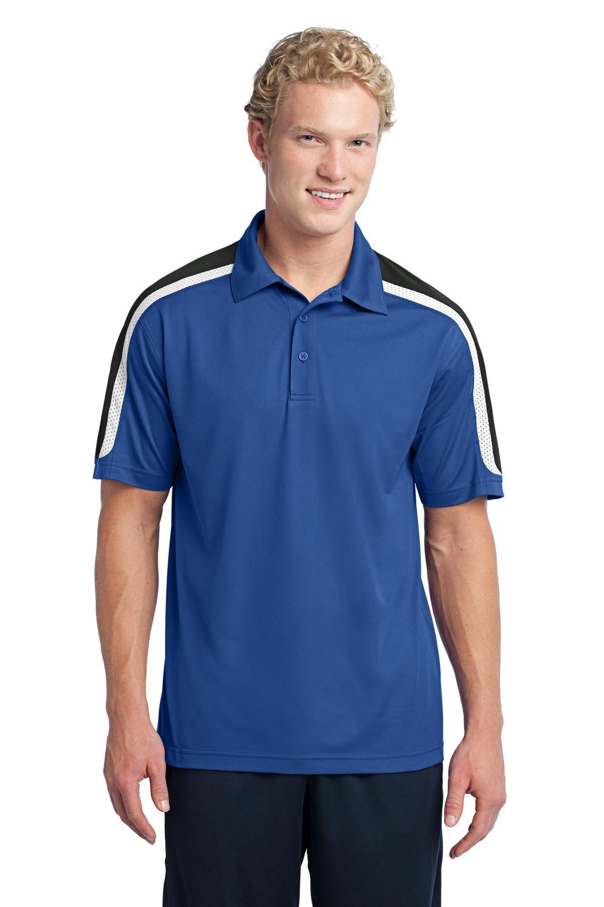 Sport-Tek Tricolor Shoulder Micropique Sport-Wick Polo. ST658 - Dresses Max