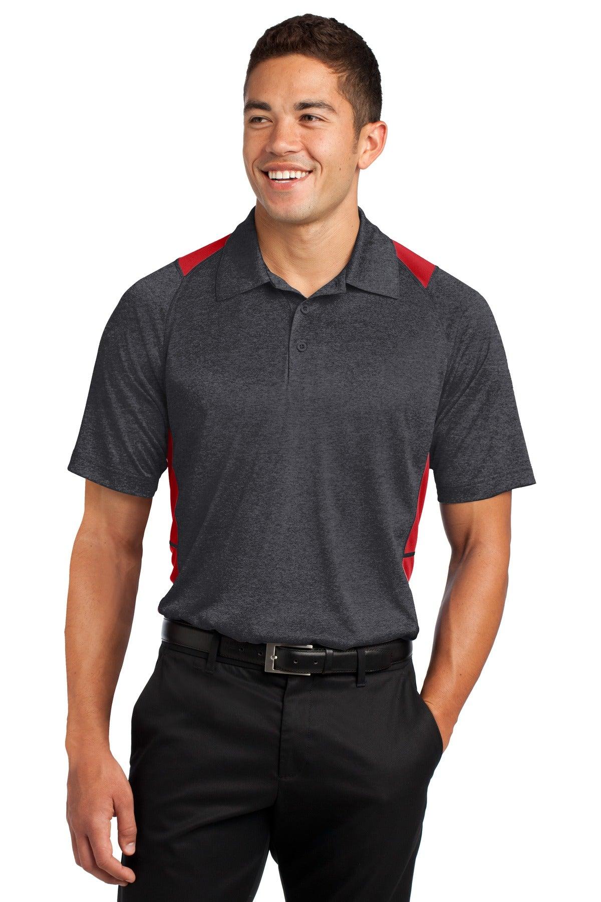 Sport-Tek Heather Colorblock Contender Polo. ST665 - Dresses Max