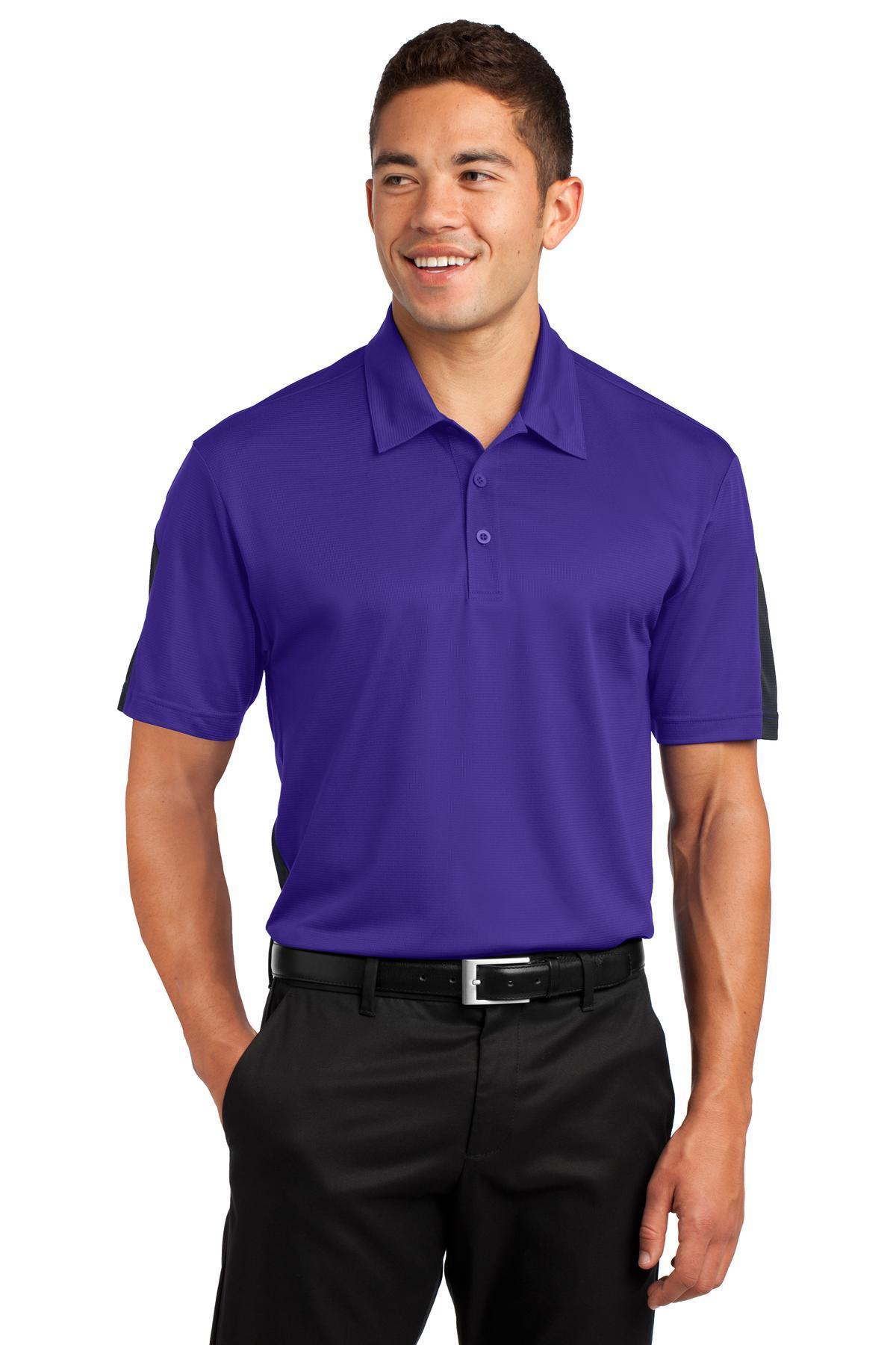 Sport-Tek PosiCharge Active Textured Colorblock Polo. ST695 - Dresses Max