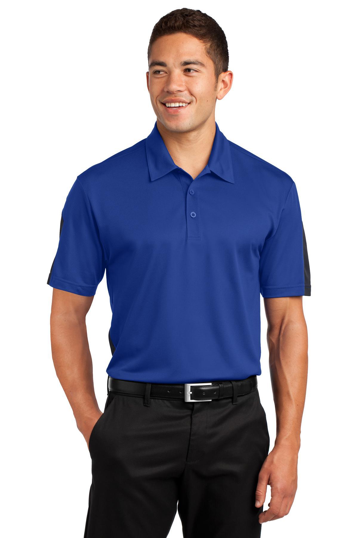 Sport-Tek PosiCharge Active Textured Colorblock Polo. ST695 - Dresses Max
