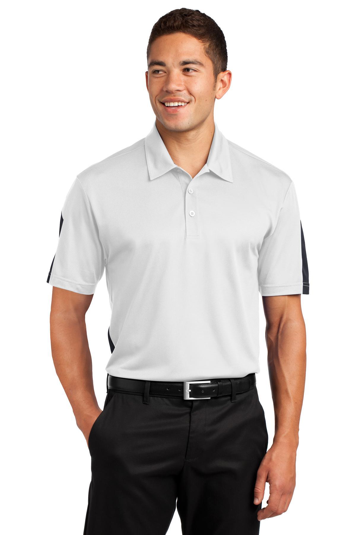 Sport-Tek PosiCharge Active Textured Colorblock Polo. ST695 - Dresses Max