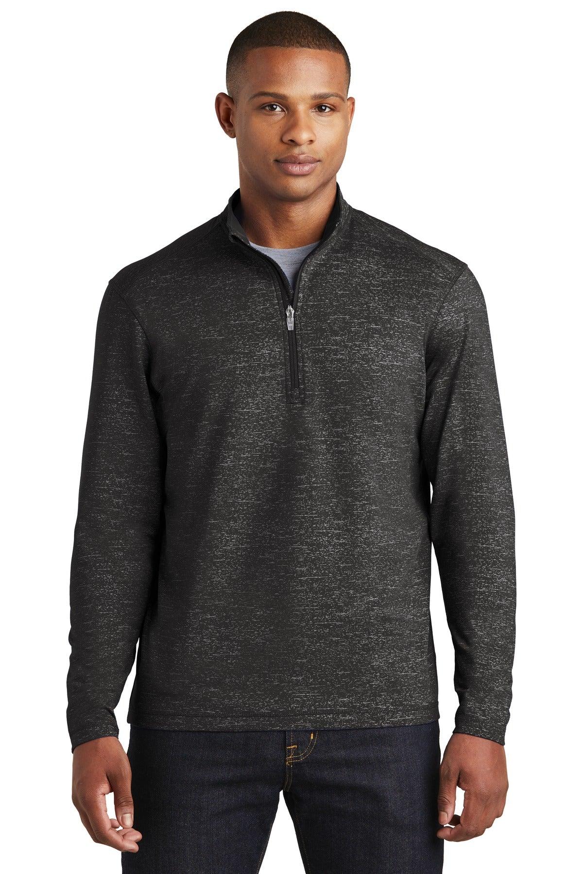 Sport-Tek Sport-Wick Stretch Reflective Heather 1/2-Zip Pullover. ST855 - Dresses Max