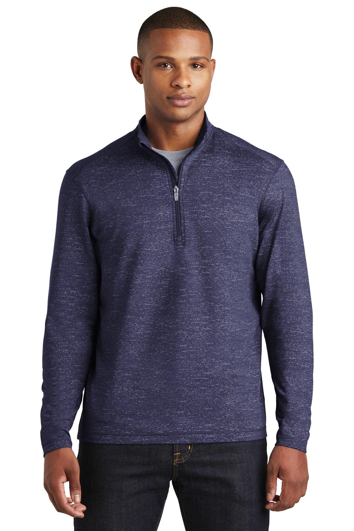 Sport-Tek Sport-Wick Stretch Reflective Heather 1/2-Zip Pullover. ST855 - Dresses Max
