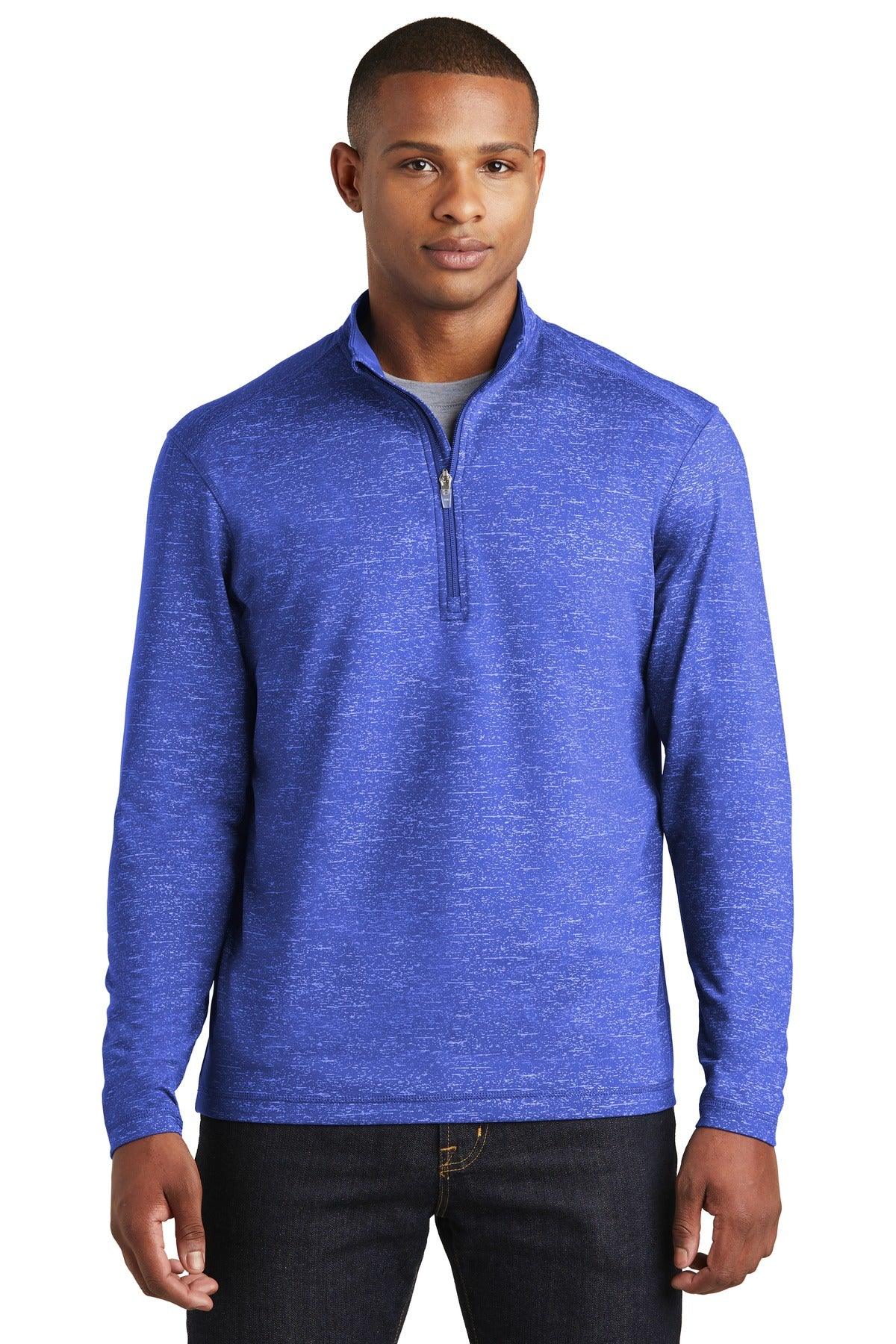 Sport-Tek Sport-Wick Stretch Reflective Heather 1/2-Zip Pullover. ST855 - Dresses Max