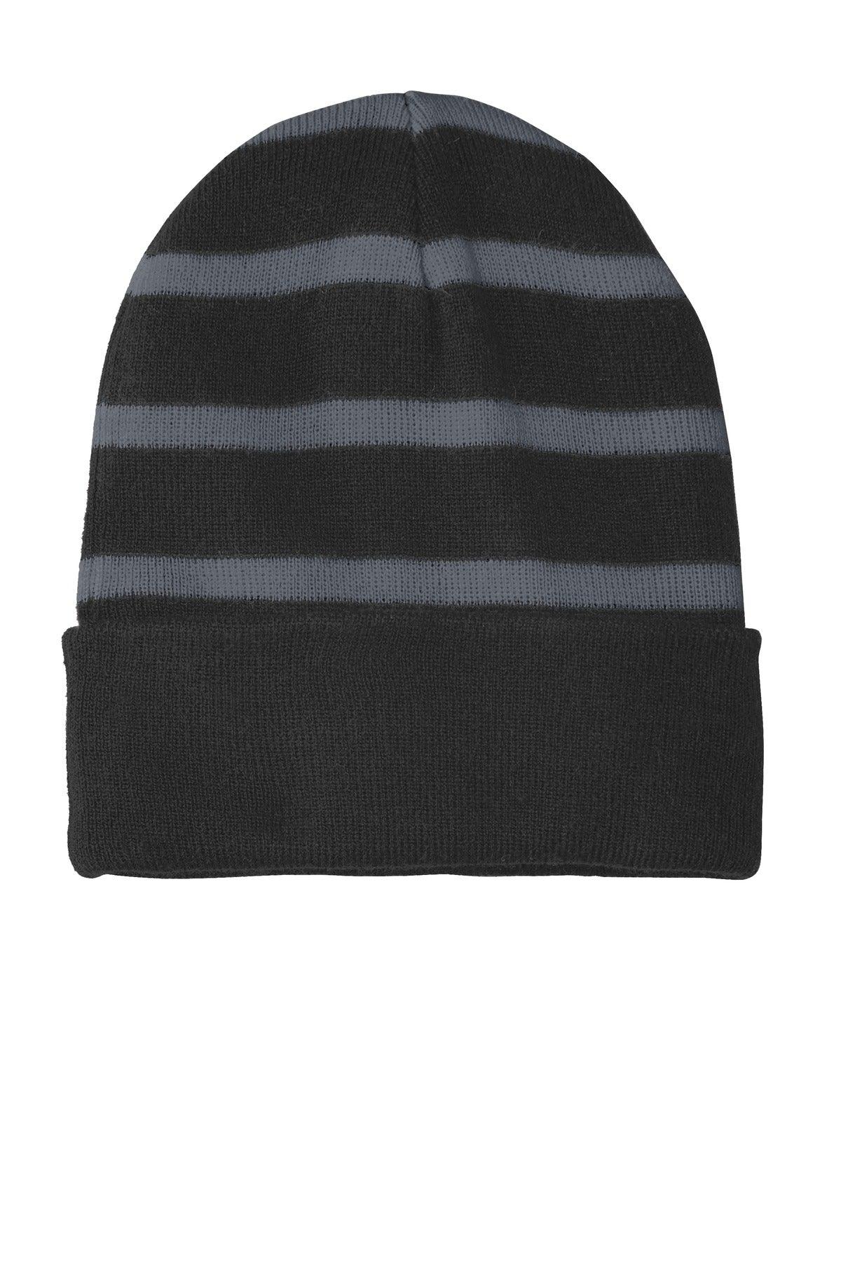 Sport-Tek Striped Beanie with Solid Band. STC31 - Dresses Max
