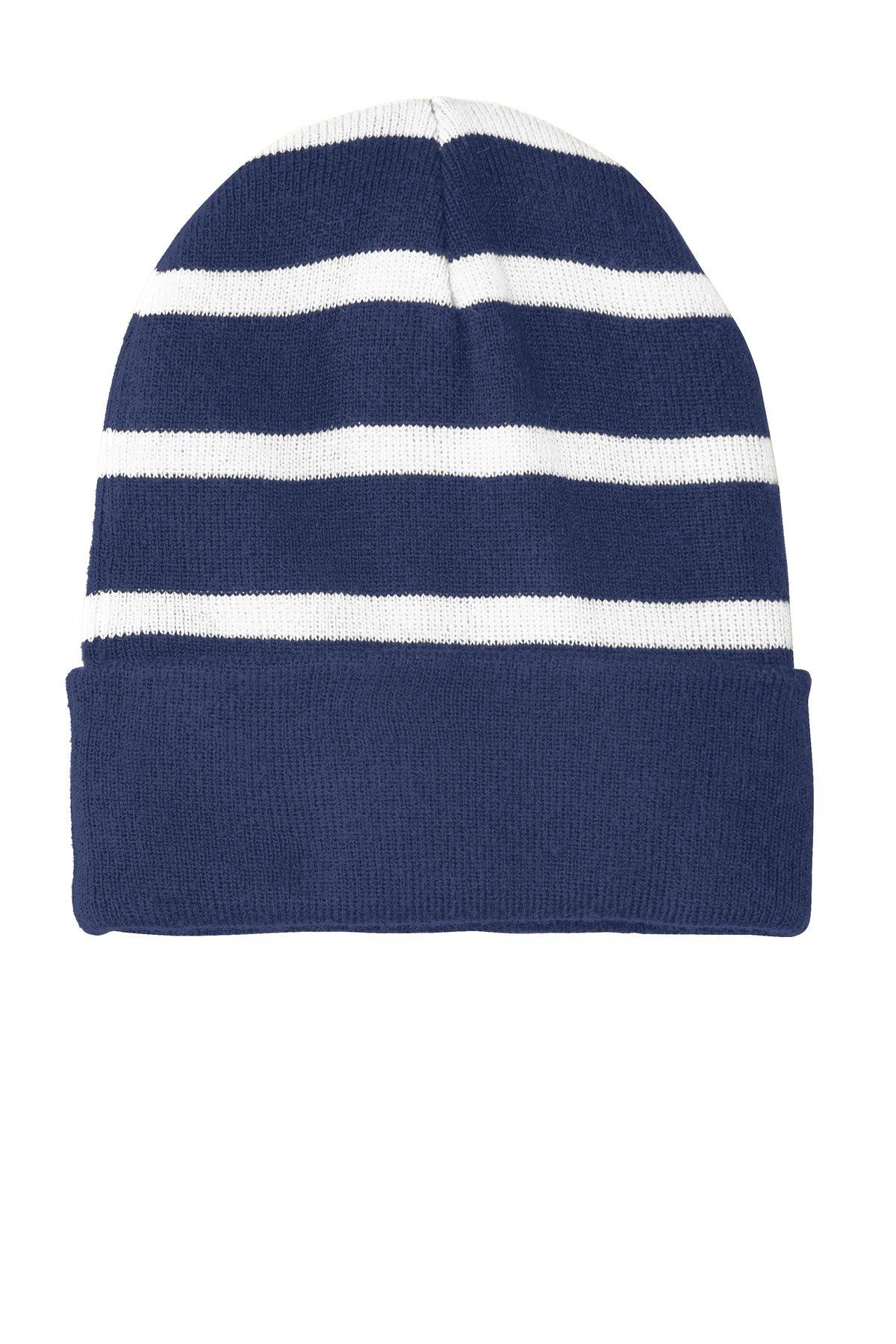 Sport-Tek Striped Beanie with Solid Band. STC31 - Dresses Max