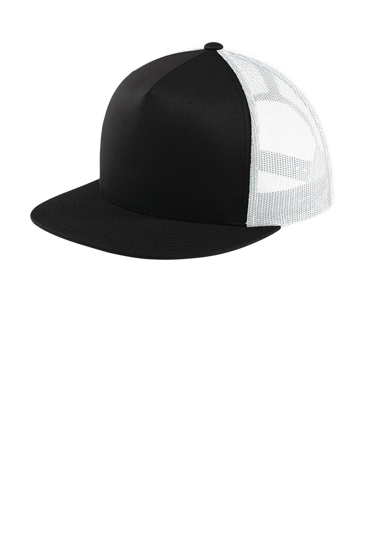 Sport-Tek Yupoong 5-Panel Classic Trucker Mesh Back Cap. STC38 - Dresses Max