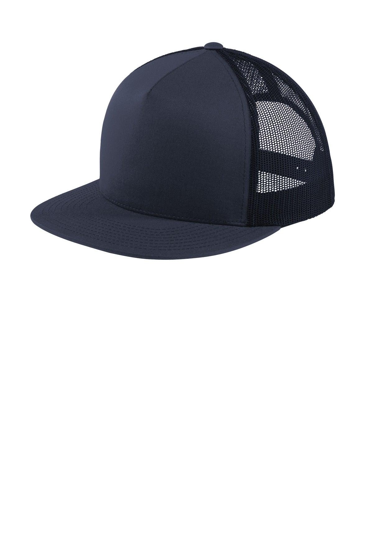 Sport-Tek Yupoong 5-Panel Classic Trucker Mesh Back Cap. STC38 - Dresses Max